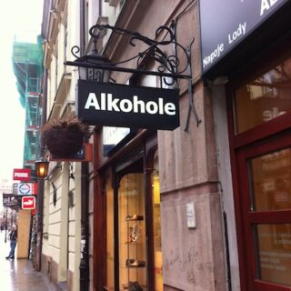 Funny sign in Krakow Poland