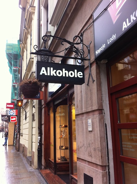 Funny sign in Krakow Poland