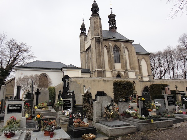 Outside of the Sedlec bone church or ossuary 