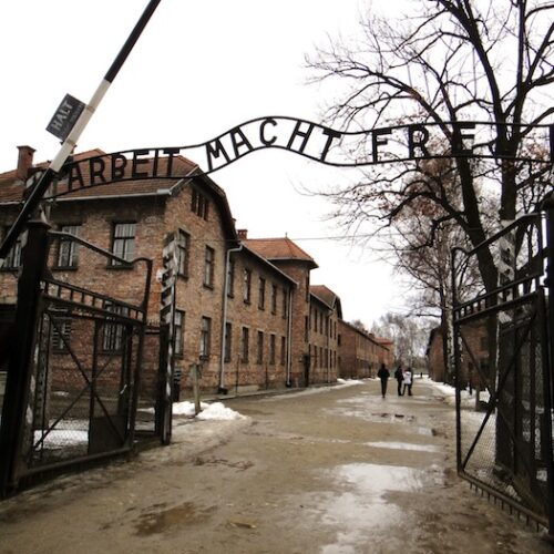 Entry gate to Auschwitz