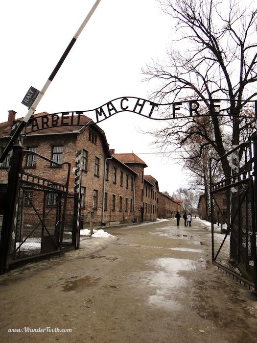 Entry gate to Auschwitz