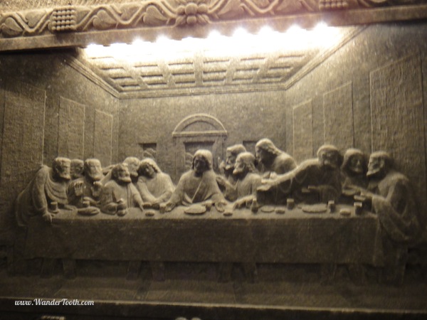 "Last Supper Statue in Salt Cathedral"