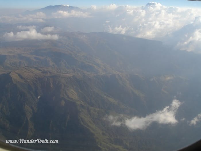 "Aerial view of the Colombian coffee region"