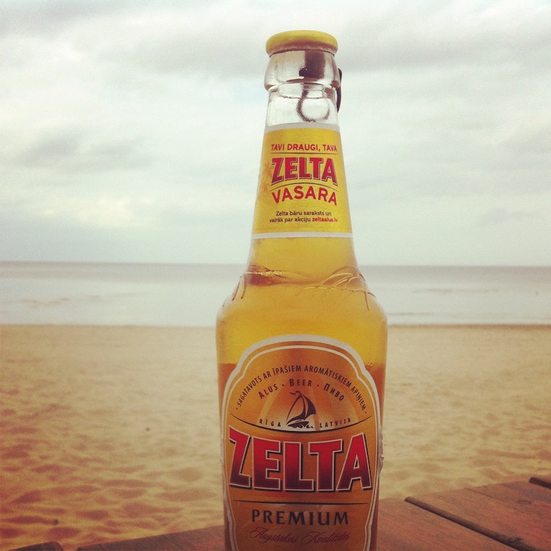 Zelta Beer Bottle at the Beach