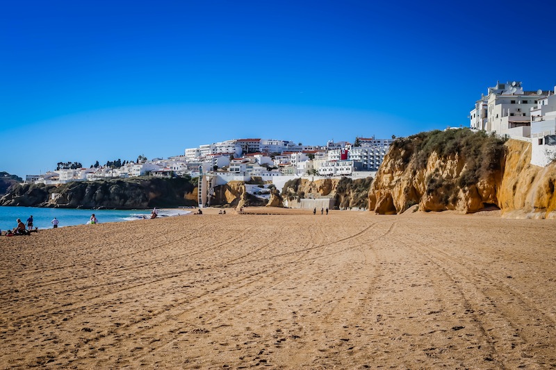 Beach, looking west