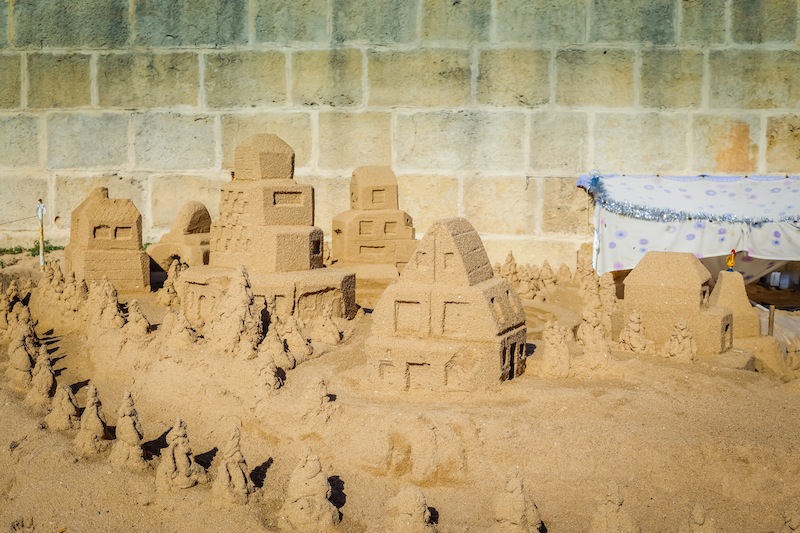 A somewhat more elaborate sand castle