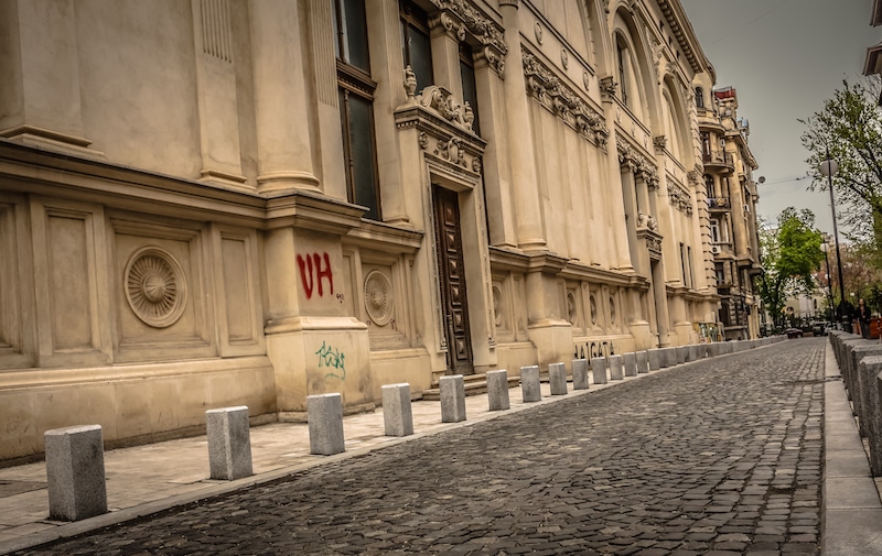 Romanian Athenaeum Exterior Rear Bucharest