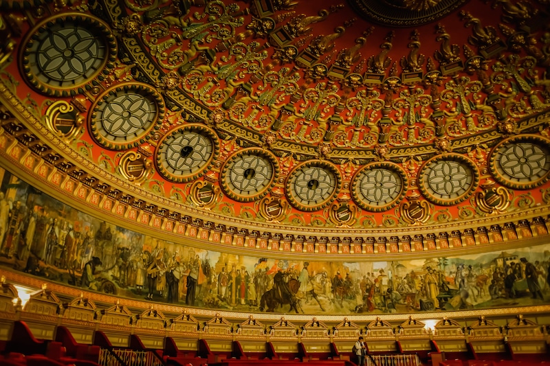 Interior of the Romanian Athenaeum Concert Hall in Bucharest Romania