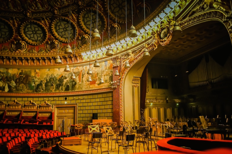 Interior of the Romanian Athenaeum Concert Hall in Bucharest Romania