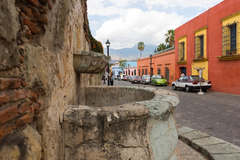 Old fountain Oaxaca Mexico