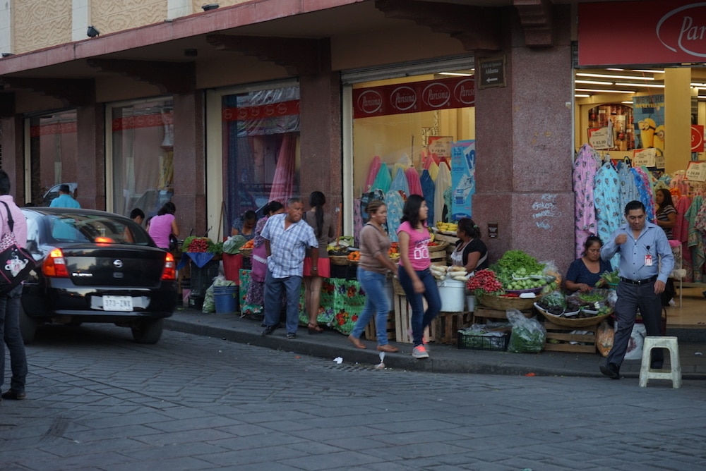 Vegetable vendors Oaxaca Mexico