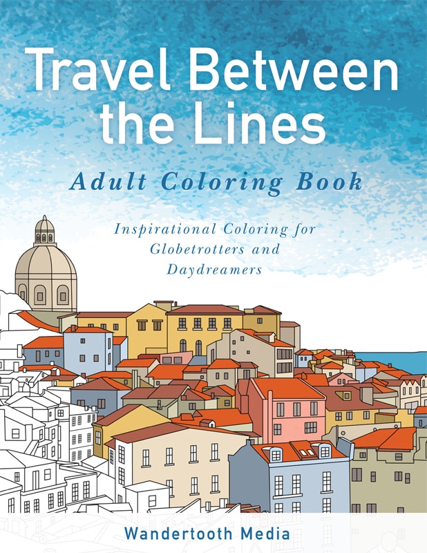 Cover Travel Between the Lines Adult Coloring