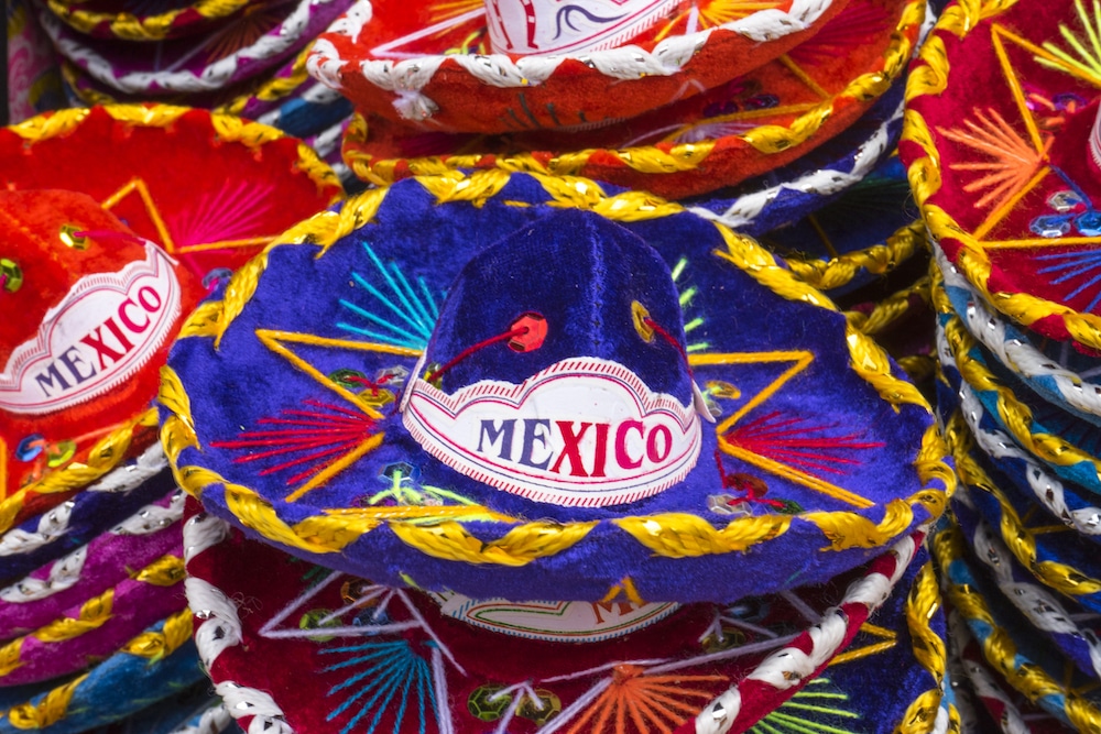 souvenir sombreros from Coloring Mexico coloring book