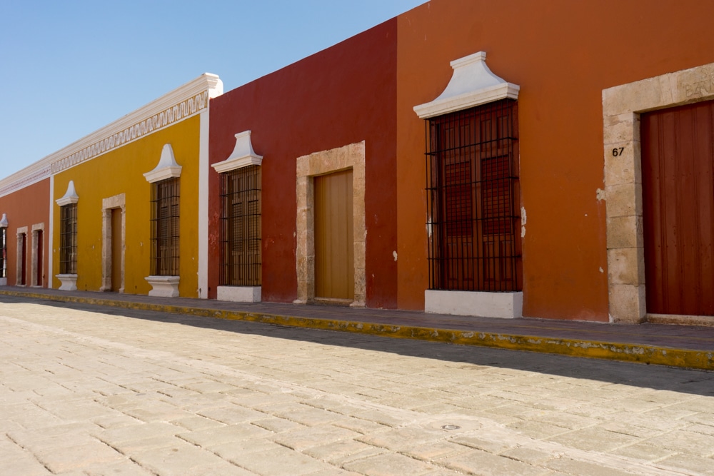 Campeche Mexico Colorful Buildings