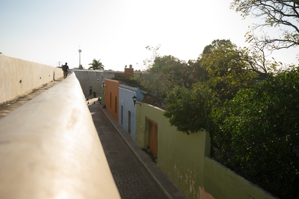 Walking walls in Campeche Mexico