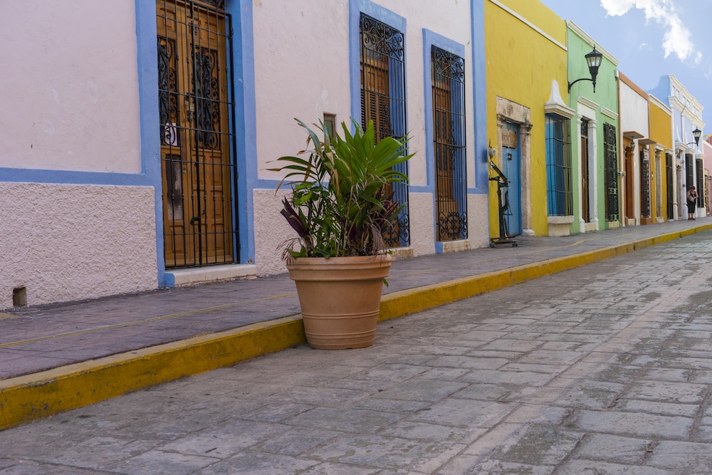 Campeche Streets Coloring Mexico