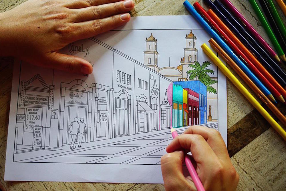 Merida-Mexico-Coloring-Page