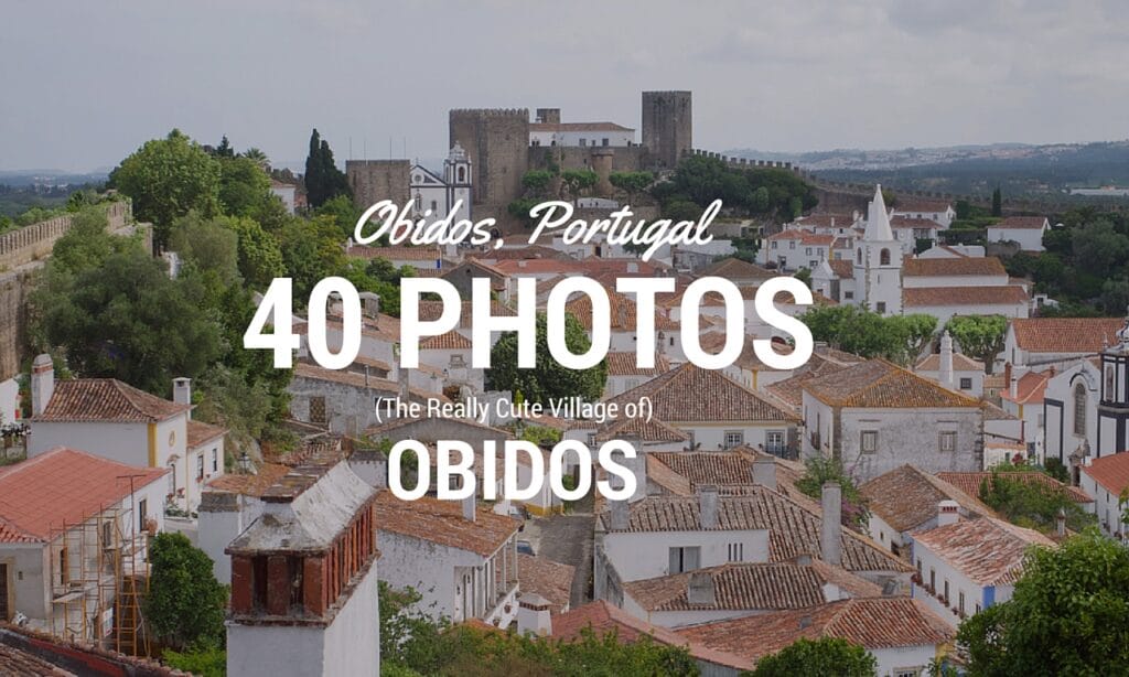 Pretty European Village of Obidos Portugal