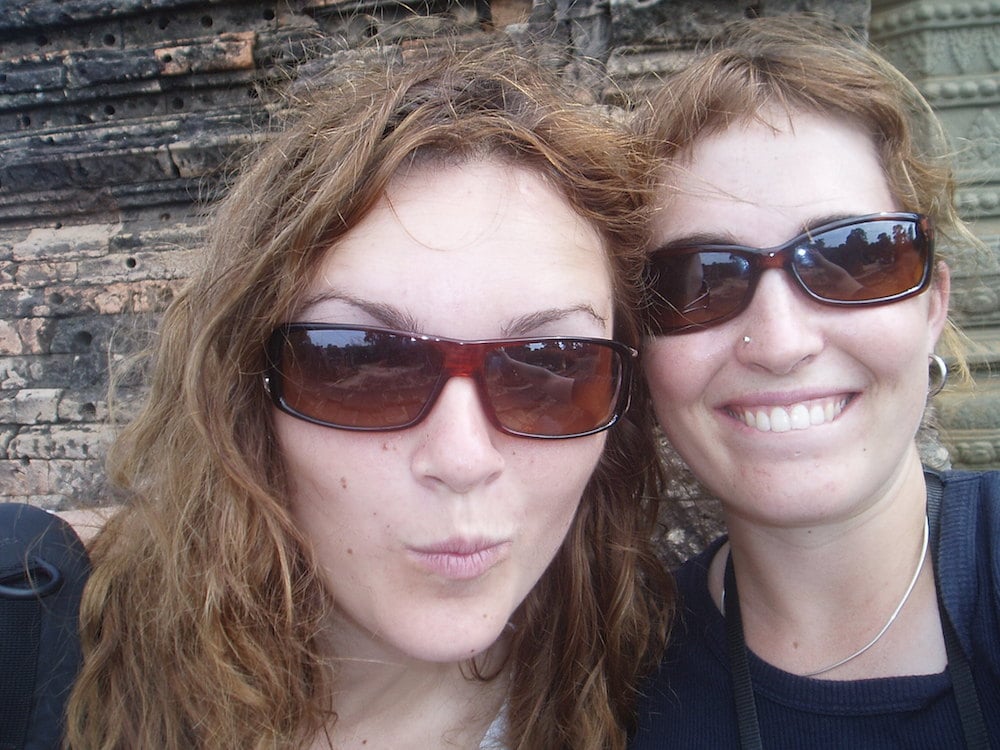 Me and Gina on our second trip to Asia...at Angkor Wat in 2004. Photo credit goes to Gina