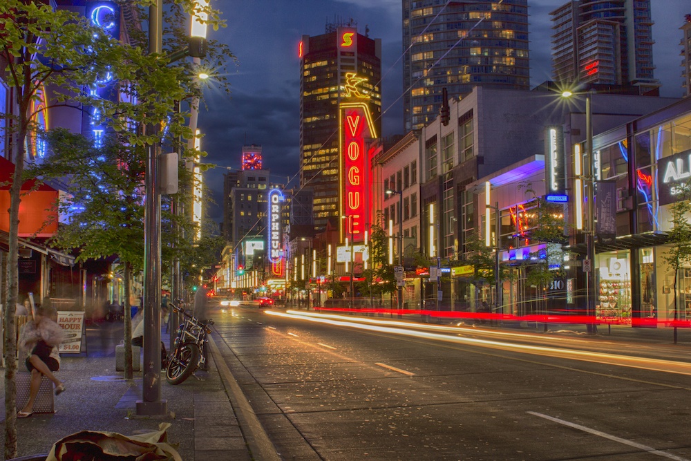 where to stay in Vancouver Granville Street