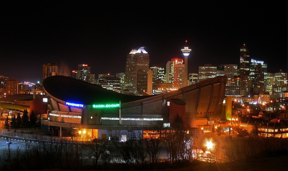 Calgary at night