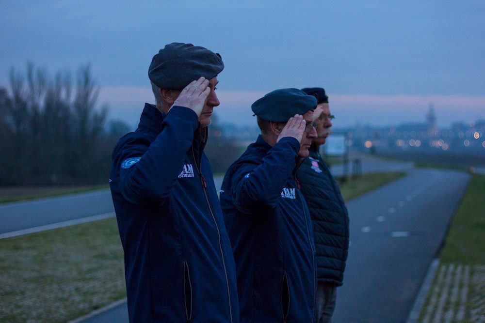 Sunset March Nijmegen Netherlands Salute