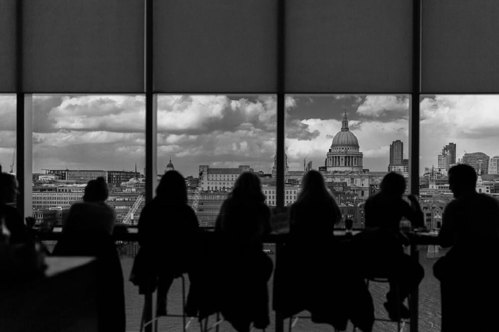 View of a bar in London