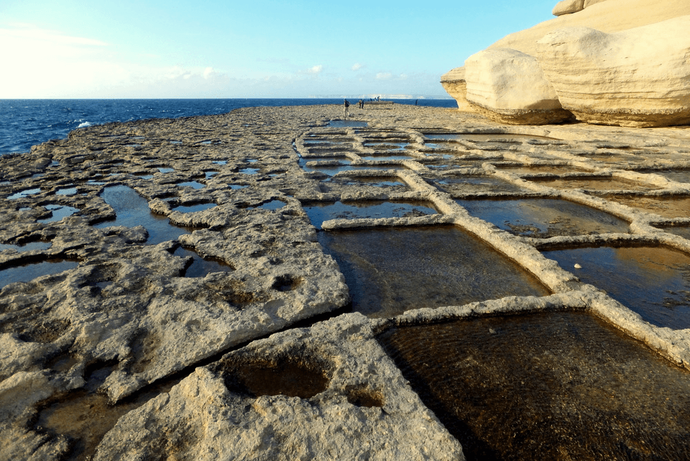 View of a rocky beach in Malta