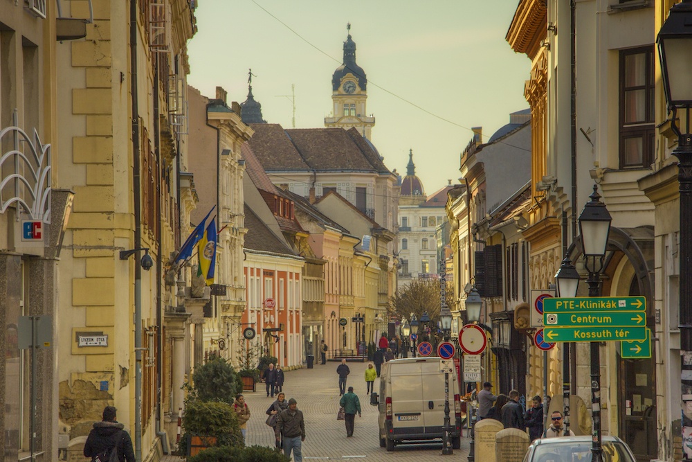 Pécs Hungary Pictures Kiraly Pedestrian street