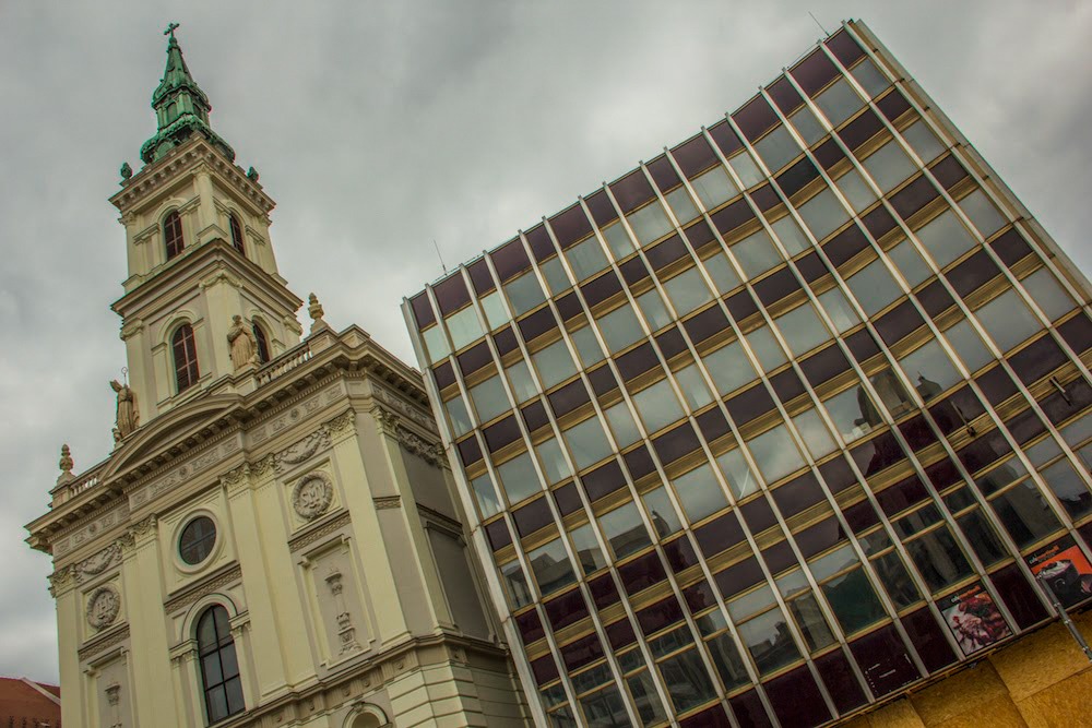 Church and Ugly Building