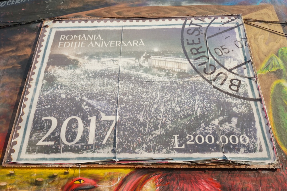 2017 Romania Protests street art bucharest