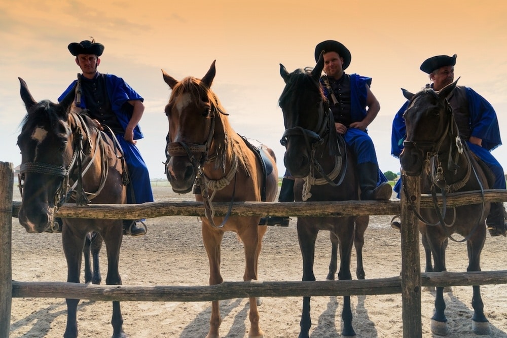 Hungarian Cowboys at a Hungarian Horse Show in Kalocsa Hungary