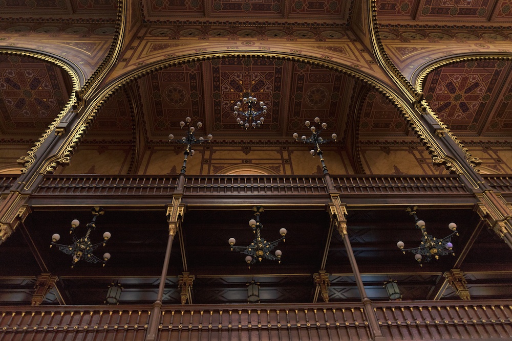 Inside the Great Synagogue in Budapest Jewish Quarter