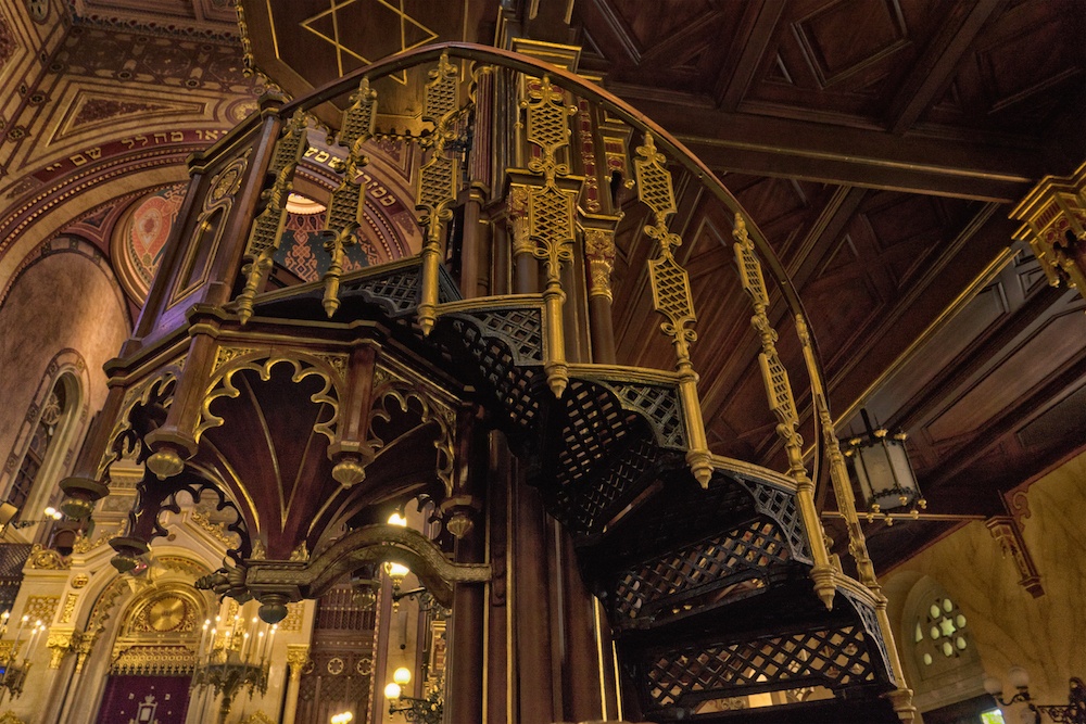 Inside the Great Synagogue in Budapest Jewish Quarter