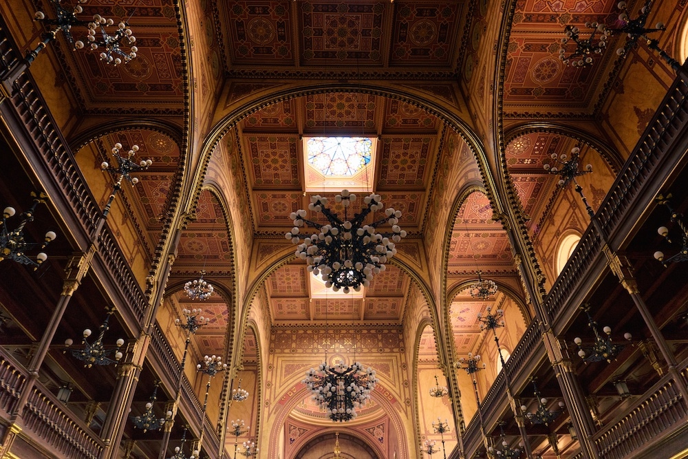 Inside the Great Synagogue in Budapest Jewish Quarter