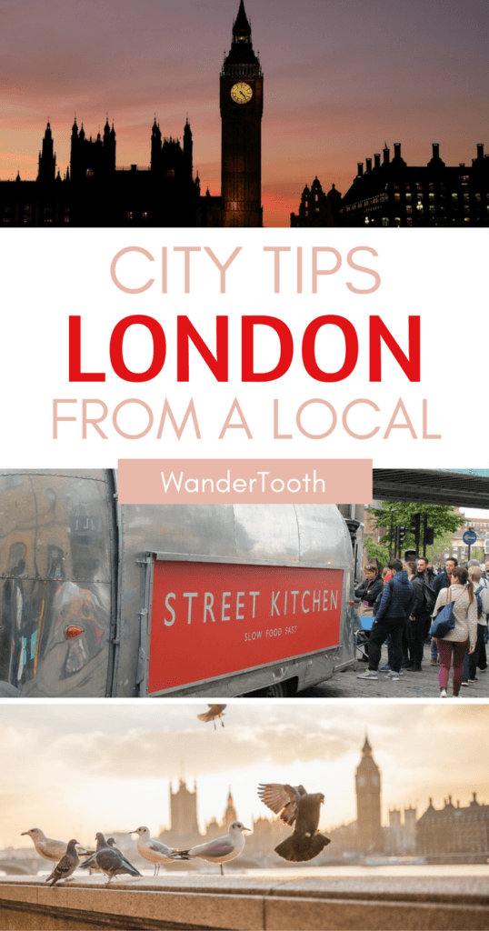 London city tips from a local Pinterest pin