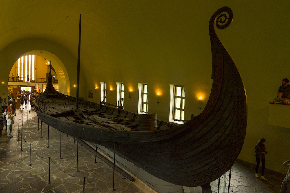 Interior of the Viking Ship Museum in Oslo