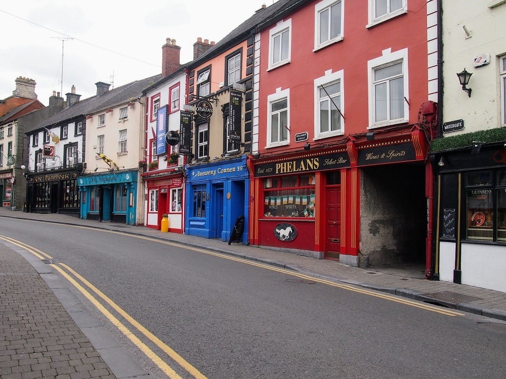 A colourful street in Kilkenny, Ireland