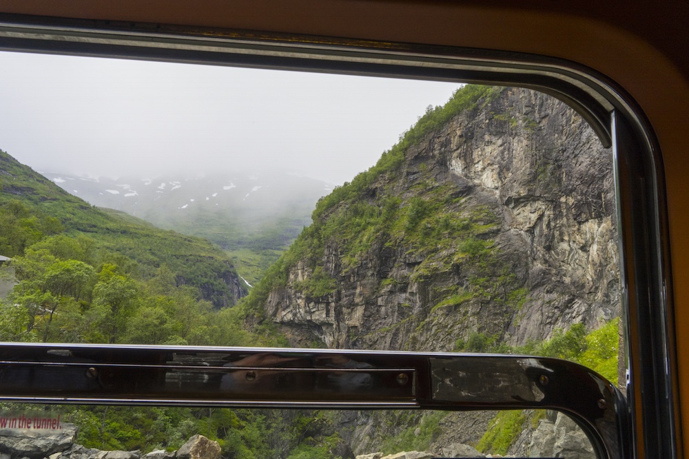 Looking out the window on the Flam line in Norway