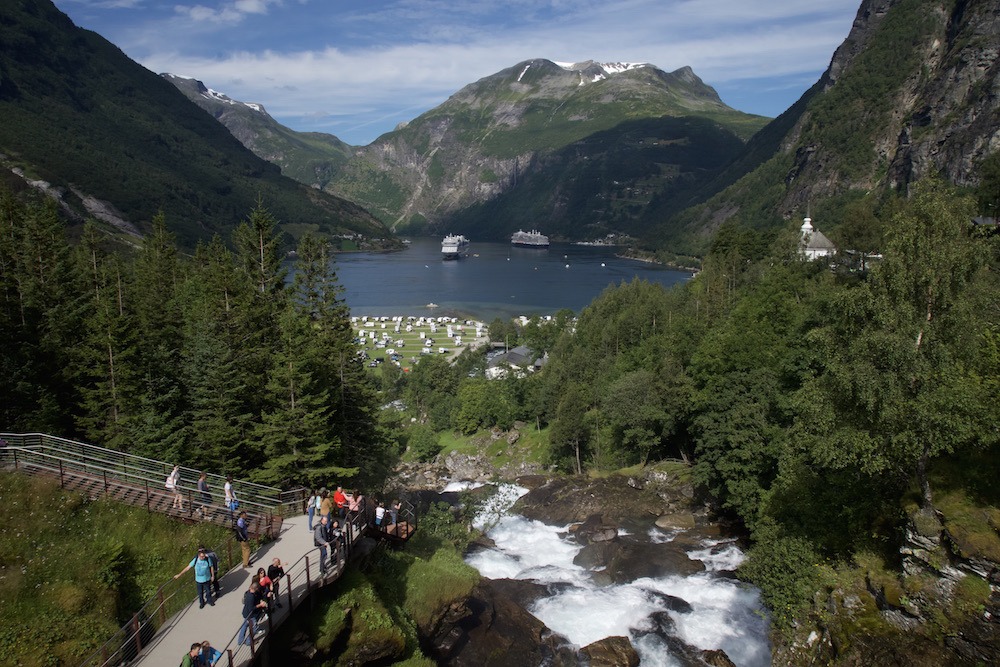 Geiranger Waterfall Hike View