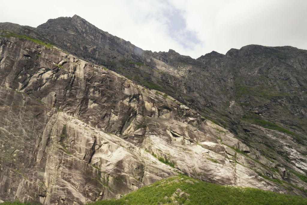 Dramatic scenery on the Rauma Line Norway train