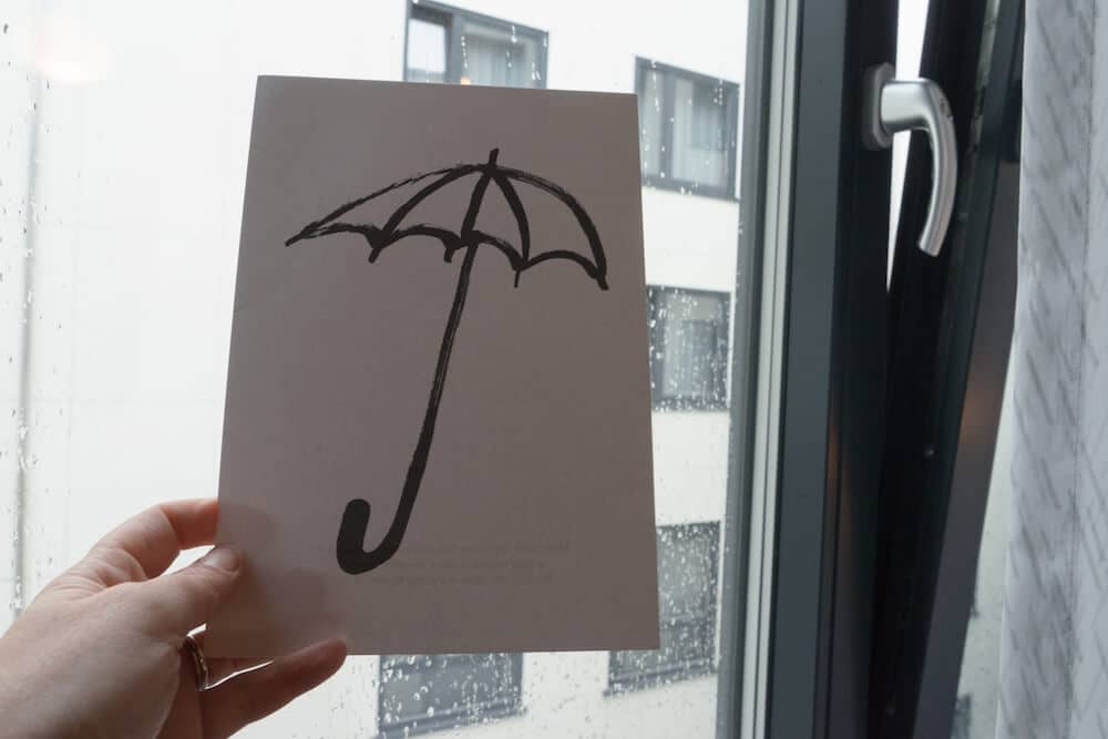 Umbrella Postcard Zander K Hotel Bergen