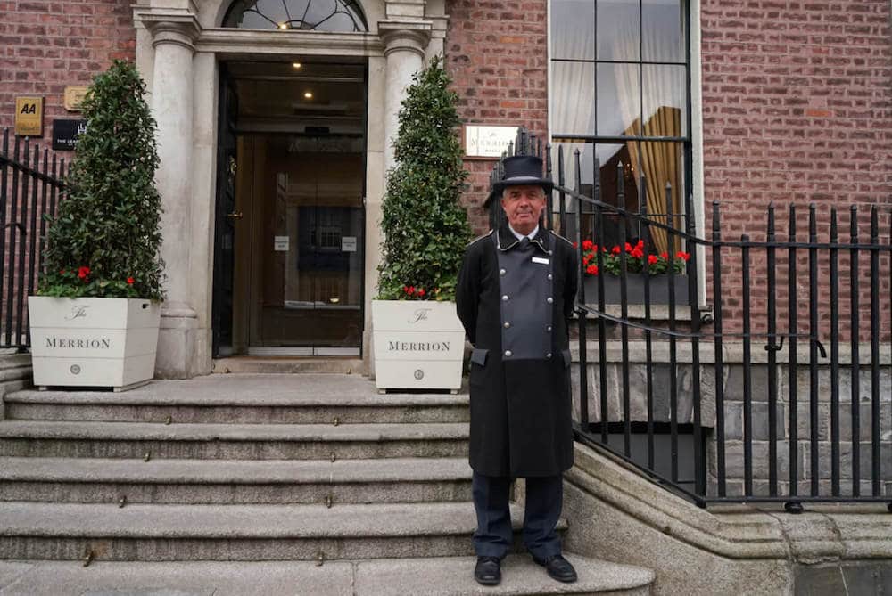 Exterior of the Merrion Hotel Dublin