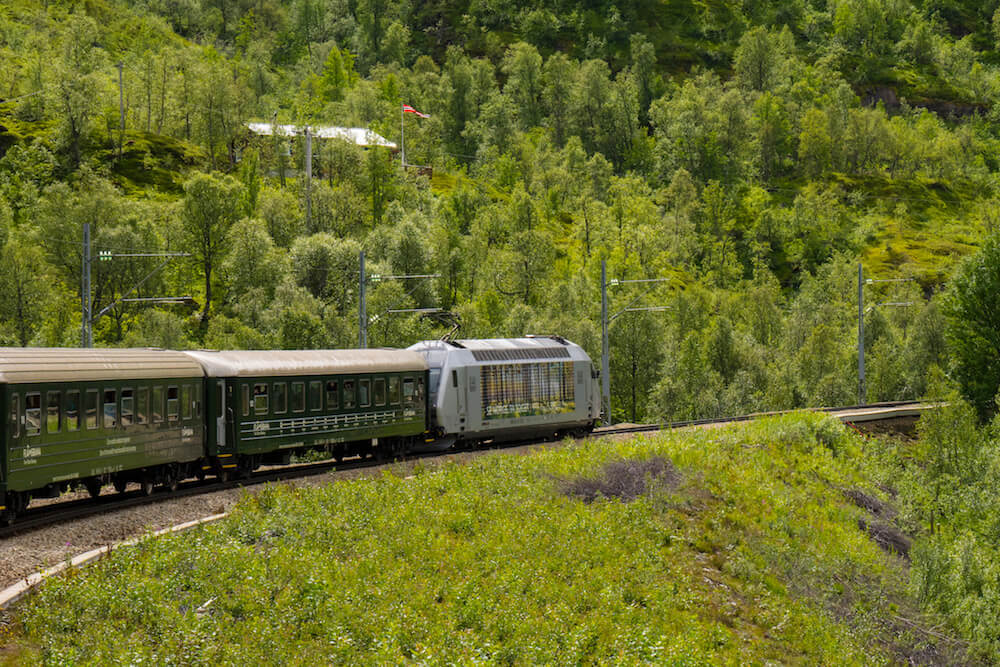 Flam Rail Train Curves in Norway