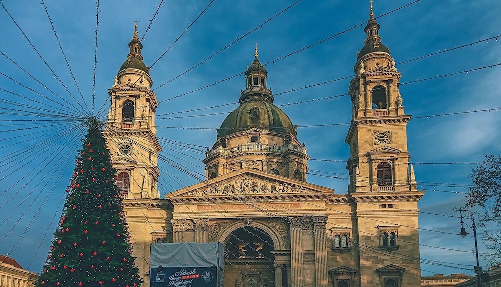 Budapest Basilica at Christmas