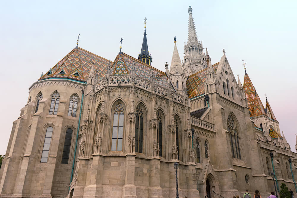 Matthias Church exterior in the Budapest Castle District