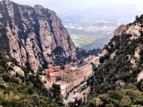 Montserrat Spain from above 