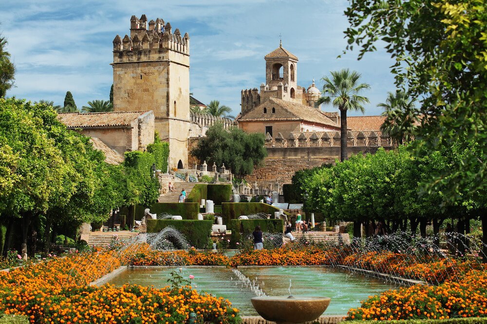 Exterior of the Alcazar in Cordoba. The Alcazar is one of the top 10 attractions in cordoba spain