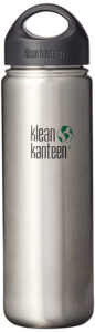 The Kleen Kanteen Wide Mouth is our pick for the best metal water bottle for travel