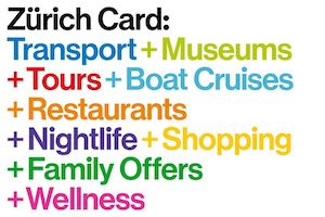 A Zurich Card gives you free use of Zurich public transport along with many other benefits